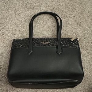 Kate Spade Black and Glitter Satchel